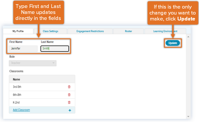 Updated Teacher Settings tab_Profile tab_First and Last name Update.png