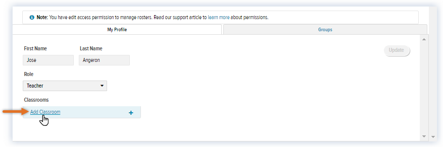 Updated Settings tab_Educators Tab_Unassigned Educator_Teacher_Click Add Classroom.png