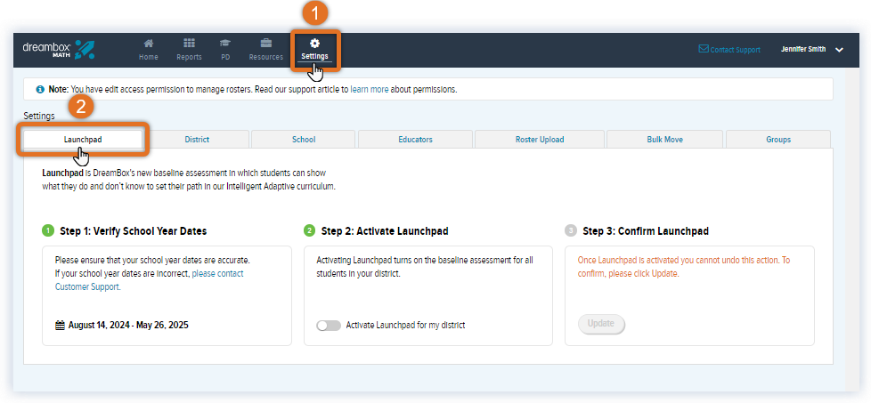 Admin_Settings Tabs_Launchpad Tab_Steps.png