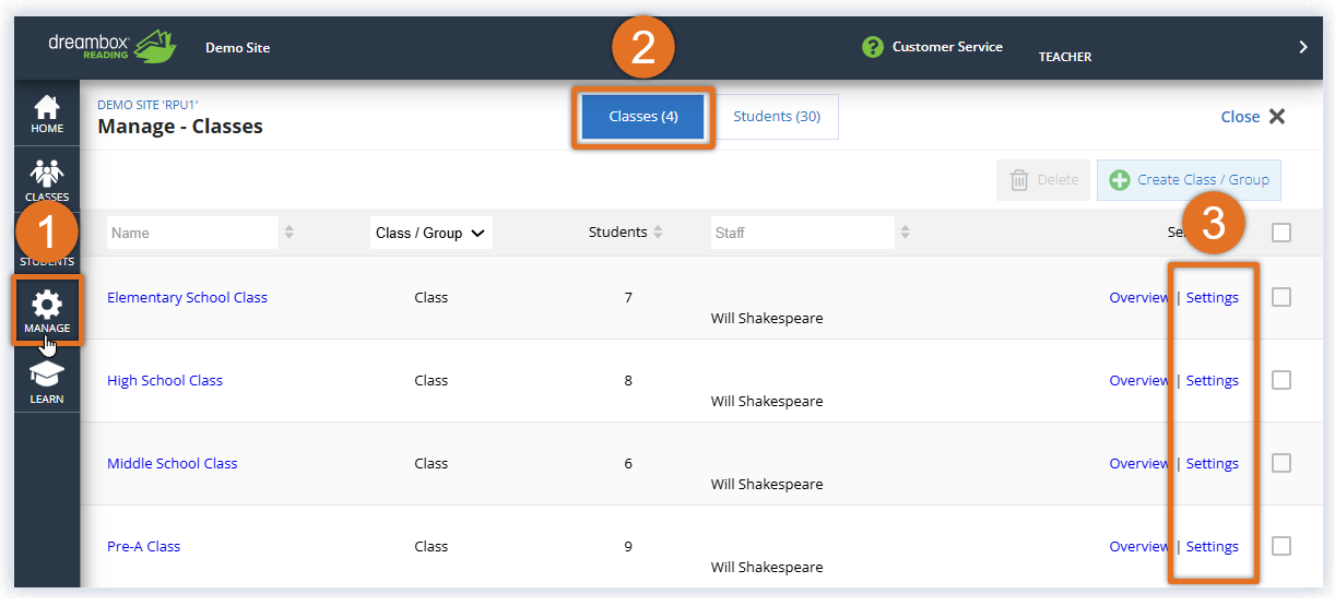 Reading Plus_Manage Tab_Classes_Select Settings.png