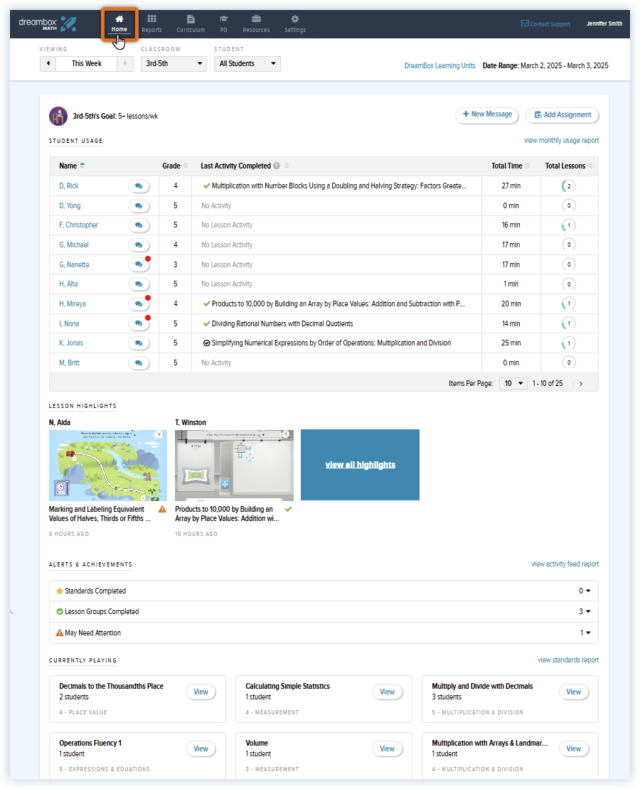 Math_Home Page with Curriclum Guide.png