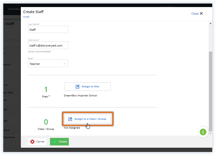 Reading Plus_Create Staff_Create Staff Window_Assign Class or Group.png