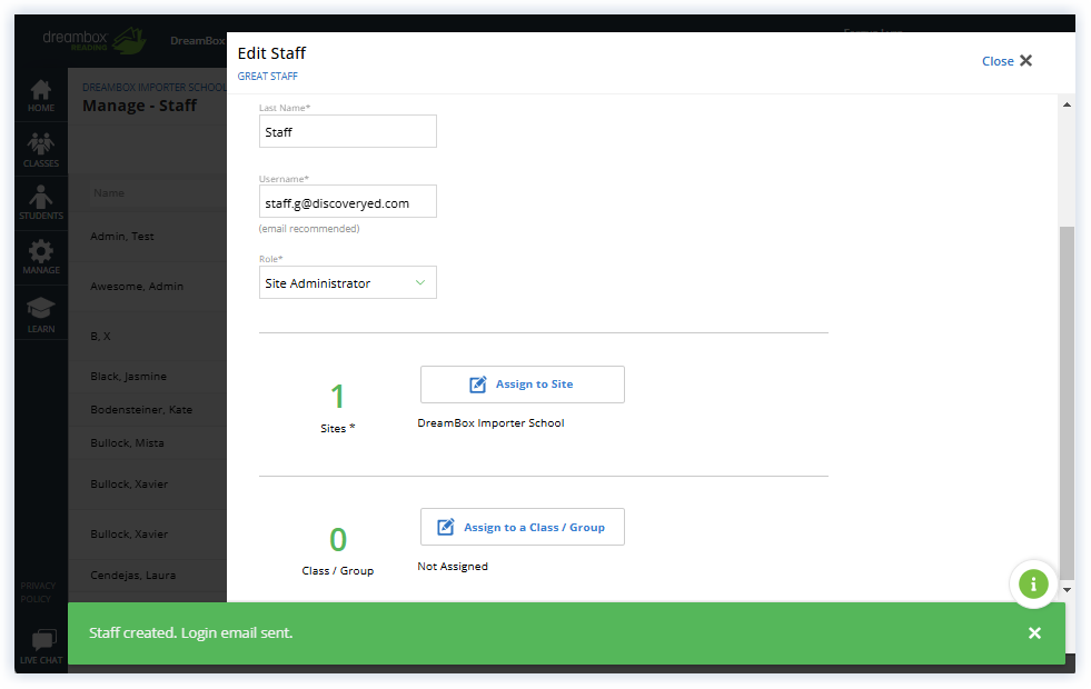 Reading Plus_Create Staff_Create Confirmation message.png