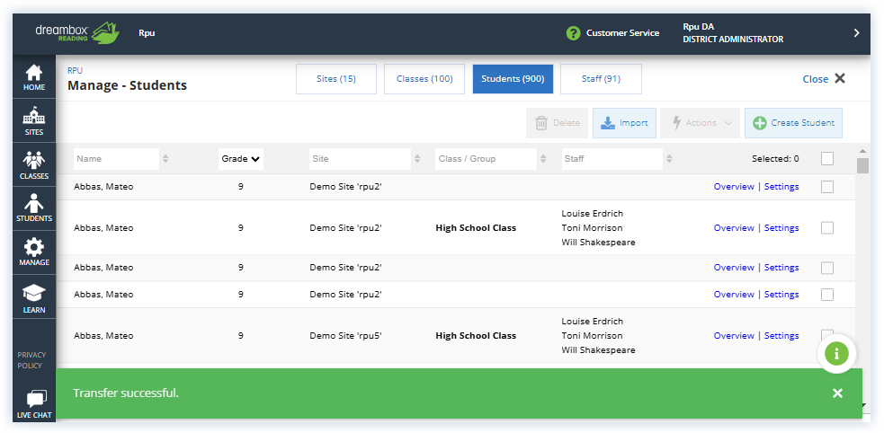 Reading Plus_Transfer Students_Manage_Confirmation Banner.png