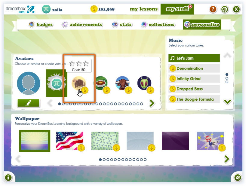 Math_3-5 Learning Environment_Updated Personalize page_Select pre-created avatar.jpg