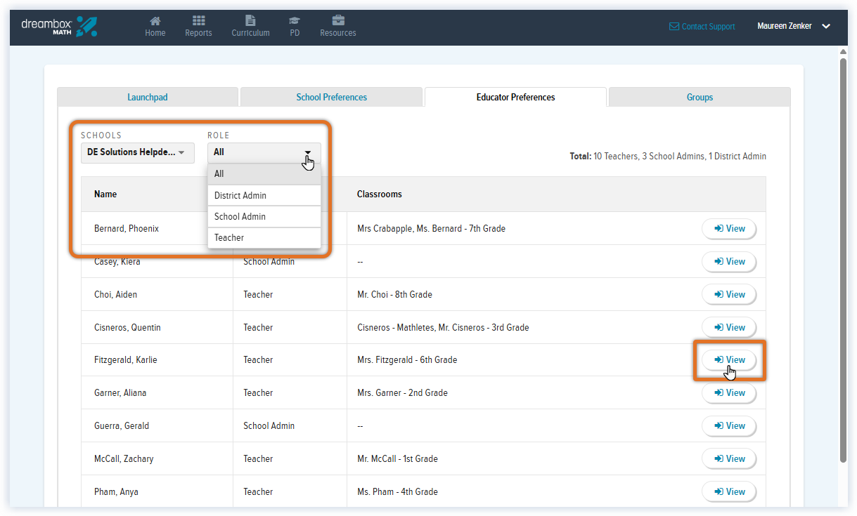 Math_DE Rostered Admin_DreamBox Settings_Educator Preferences_View Teacher tabs.png
