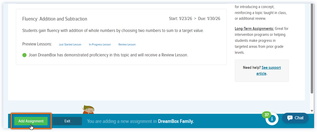 Math_Home Subscriber_Assignments Page_Create Assignment Button.png