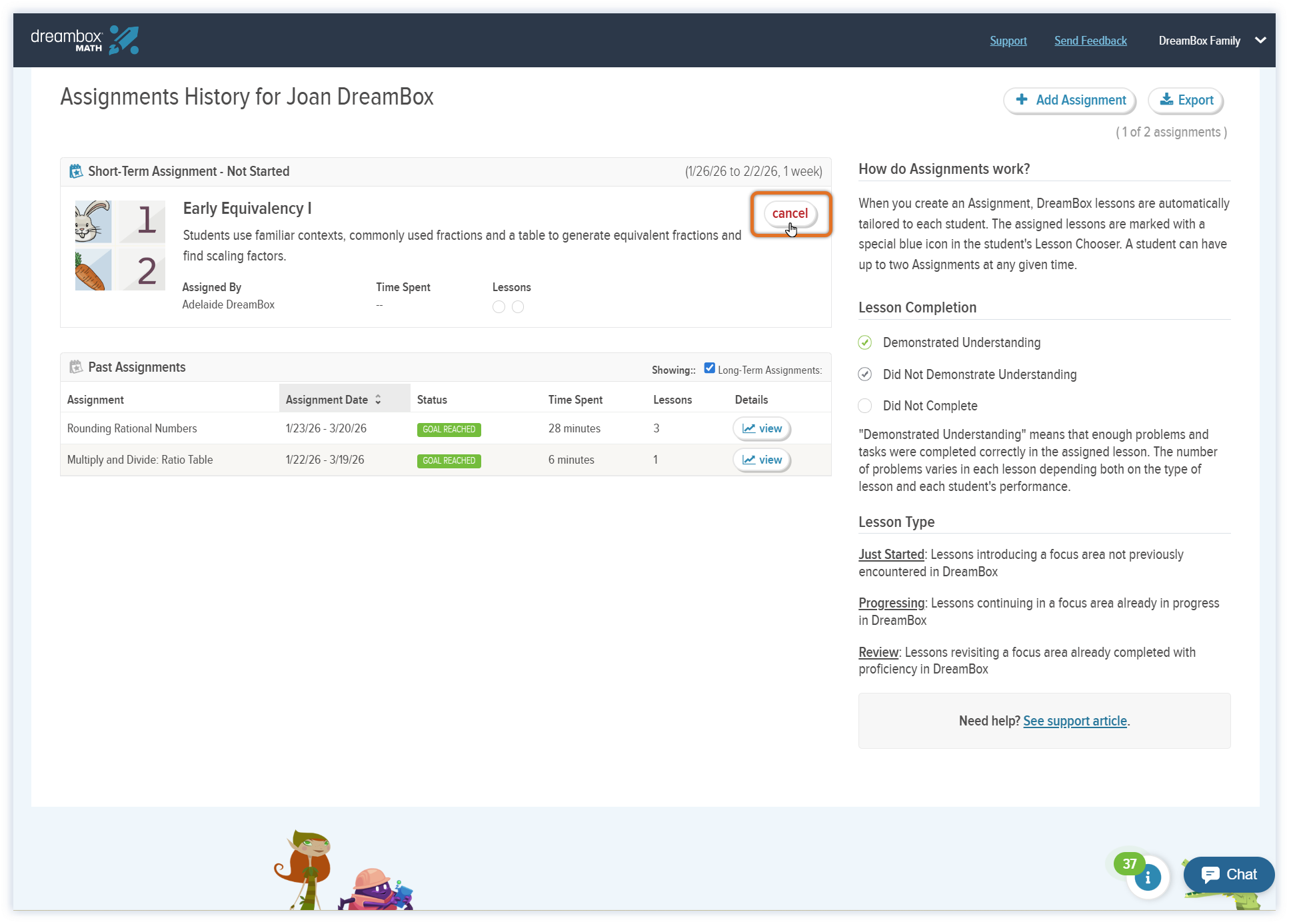 Math_Home Subscriber_Assignments Page_Current and past assignments_click cancel.png