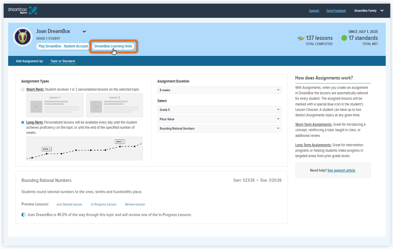 Math_Home Subscriber_Assignments Page_Select DBL Units.png
